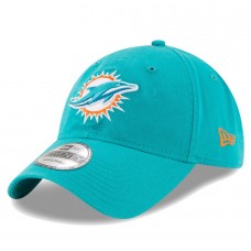 Men's Miami Dolphins New Era Aqua Core Classic 9TWENTY Adjustable Hat 2786170